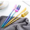 48 Piece Gold Silverware Set for 12 Durable Stainless Steel Flatware Sets Home Kitchen Restaurant Wedding Cutlery Utensils Set Include Spoons and Forks Knifes Teaspoons Delicate Tableware Set view 3