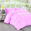 Premium Quality - Oversized Full Size (82" x 86") Inches, 3pc Pinch Comforter Set - Ultra-Soft - All-Season Down Duvet Insert 500 GSM 800 Thread Count 100% Egyptian Cotton Cover - Pink Solid view 2