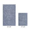 Better Trends 2 Piece Bath Rugs Set Silver Reversible Super Soft, Cotton Bath Room Rug Mat Set Absorbent Machine Washable for Decor Tub, Shower, Bath Room Floor, Laundry Room Lux Collection view 2