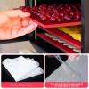 8 Pcs Silicone Dehydrator Mats 10 Pcs Mesh Screen Dehydrator Sheets Nonstick Reusable Fruit Dryer Trays for Jerky Fruit Herbs Flax Crackers Crust Tray (Red) view 3