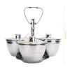 Condiment Seasoning Containers, Spice Rack Kitchen Stainless Steel Seasoning Pots Condiment Set Rotating Spice Rack Organizer(3) view 2