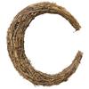 SEWACC Grape Vine Wreaths Twig Garland Christmas Garland Moon Shape Grapevine Twigs Fall Wreath for Wedding Holiday Door Wall Christmas Party Home Decor Rattan view 1