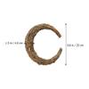 SEWACC Grape Vine Wreaths Twig Garland Christmas Garland Moon Shape Grapevine Twigs Fall Wreath for Wedding Holiday Door Wall Christmas Party Home Decor Rattan view 2