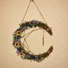 SEWACC Grape Vine Wreaths Twig Garland Christmas Garland Moon Shape Grapevine Twigs Fall Wreath for Wedding Holiday Door Wall Christmas Party Home Decor Rattan view 4