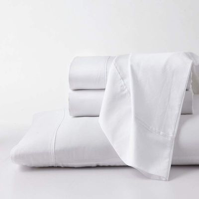 Pure Egyptian Full Size Cotton Bed Sheets Set 1000 Thread Count Bedding and Pillowcases  Egyptian Cotton Sheets Full Size Bed- Sateen Sheets -15" Inch Deep Pocket Full Sheets - White