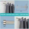 2-Pack Curtain Rod for Windows 72-144",Adjustable Window Curtain Rods with Premium Aluminum End Cap Finials and Full Surround Brackets,7/8"(0.073Feet) Diameter,Brushed Nickel Drapery Rods view 3