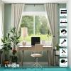 2-Pack Curtain Rod for Windows 48-84",Adjustable Window Curtain Rods with Premium Aluminum End Cap Finials and Full Surround Brackets,7/8"(0.073Feet) Diameter,Matte Black Drapery Rods for Curtains view 4