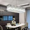 LED Chandeliers, K9 Crystal Chandelier Compatible with Dining Room Rectangle Modern Crystal Chandelier Atmosphere Upscale (Color : L80xw20xh25cm, Size : Warm White) view 4