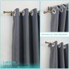 2-Pack Curtain Rod for Windows 28-48",Adjustable Window Curtain Rods with Premium Aluminum End Cap Finials and Full Surround Brackets,3/4"(0.062Feet) Diameter,Antique Bronze Drapery Rods for Curtains view 2