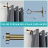 2-Pack Curtain Rod for Windows 28-48",Adjustable Window Curtain Rods with Premium Aluminum End Cap Finials and Full Surround Brackets,3/4"(0.062Feet) Diameter,Antique Bronze Drapery Rods for Curtains view 3