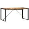 GOLINPEILO Antique-Style Wooden Dining Table with Powder-Coated Iron Legs 63"x31.5"x29.5" Solid Reclaimed Wood view 3