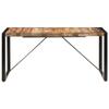 GOLINPEILO Antique-Style Wooden Dining Table with Powder-Coated Iron Legs 63"x31.5"x29.5" Solid Reclaimed Wood view 4