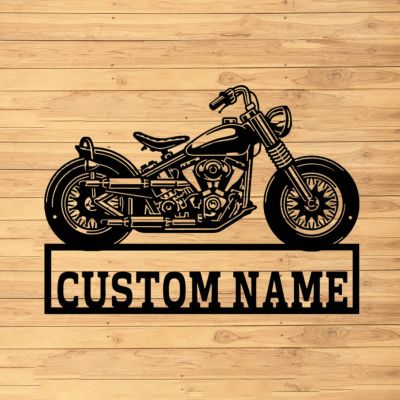 Custom Motorcycle Metal Wall Sign - Personalized Motorcycle Metal Wall Art - Motorcycle Metal Wall Decor - Personalized Biker Name Sign - Custom Gift