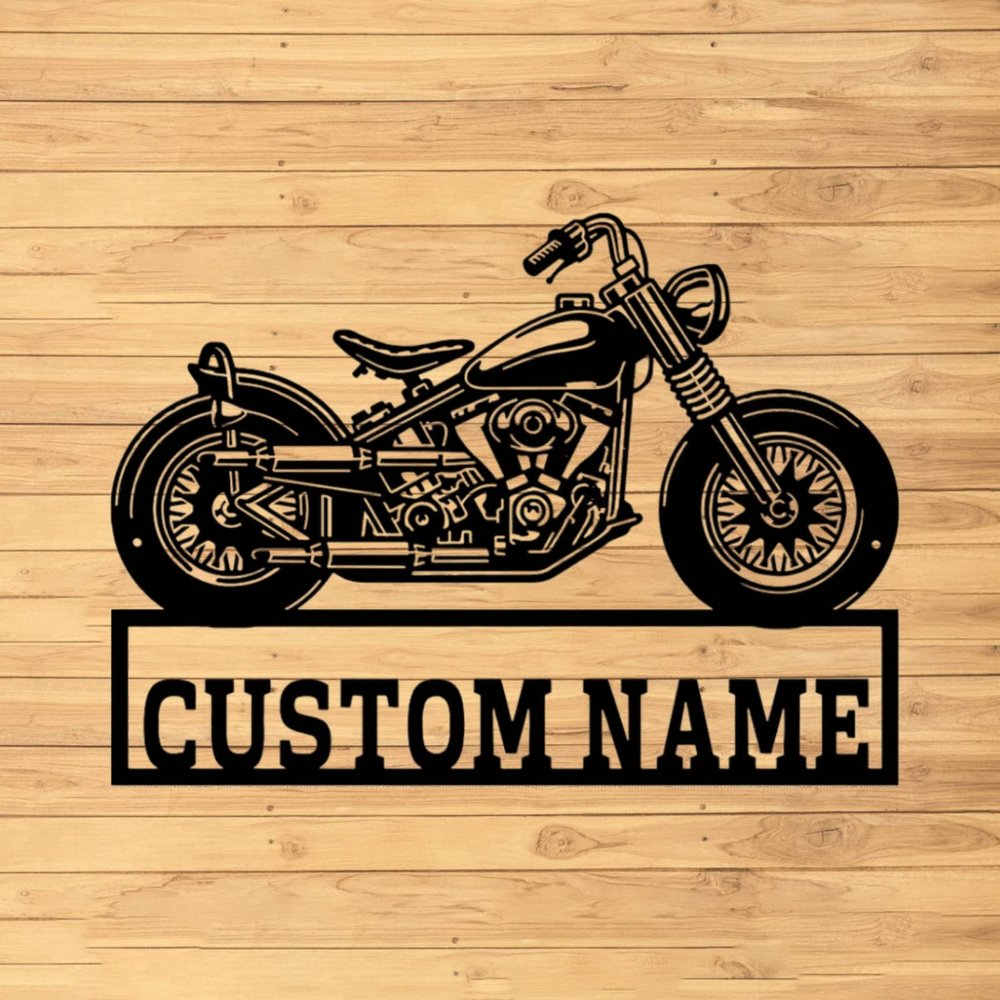 Custom Motorcycle Metal Wall Sign - Personalized Motorcycle Metal Wall Art - Motorcycle Metal Wall Decor - Personalized Biker Name Sign - Custom Gift