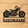 Custom Motorcycle Metal Wall Sign - Personalized Motorcycle Metal Wall Art - Motorcycle Metal Wall Decor - Personalized Biker Name Sign - Custom Gift view 1