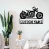 Custom Motorcycle Metal Wall Sign - Personalized Motorcycle Metal Wall Art - Motorcycle Metal Wall Decor - Personalized Biker Name Sign - Custom Gift view 3