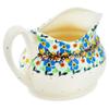 Polmedia Polish Pottery Gravy Boat UNIKAT - Sweet Blooms Pattern Handmade in Boleslawiec Poland + Certificate of Authenticity view 2