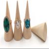 NIUBB Creative Solid Wood Cone Ring Display Stand RingJewelry Storage Cabinet Shooting Props Factory Wholesale (Color : OneColor) view 2