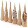 NIUBB Creative Solid Wood Cone Ring Display Stand RingJewelry Storage Cabinet Shooting Props Factory Wholesale (Color : OneColor) view 3