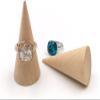 NIUBB Creative Solid Wood Cone Ring Display Stand RingJewelry Storage Cabinet Shooting Props Factory Wholesale (Color : OneColor) view 4