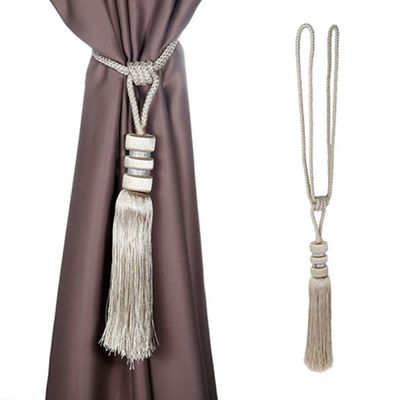 2pcs Curtain Hook Single Hanging Ball Tassels Curtains Buckle Sling Binding Tiebacks Home Bedroom Living Room Curtain Decoration,4