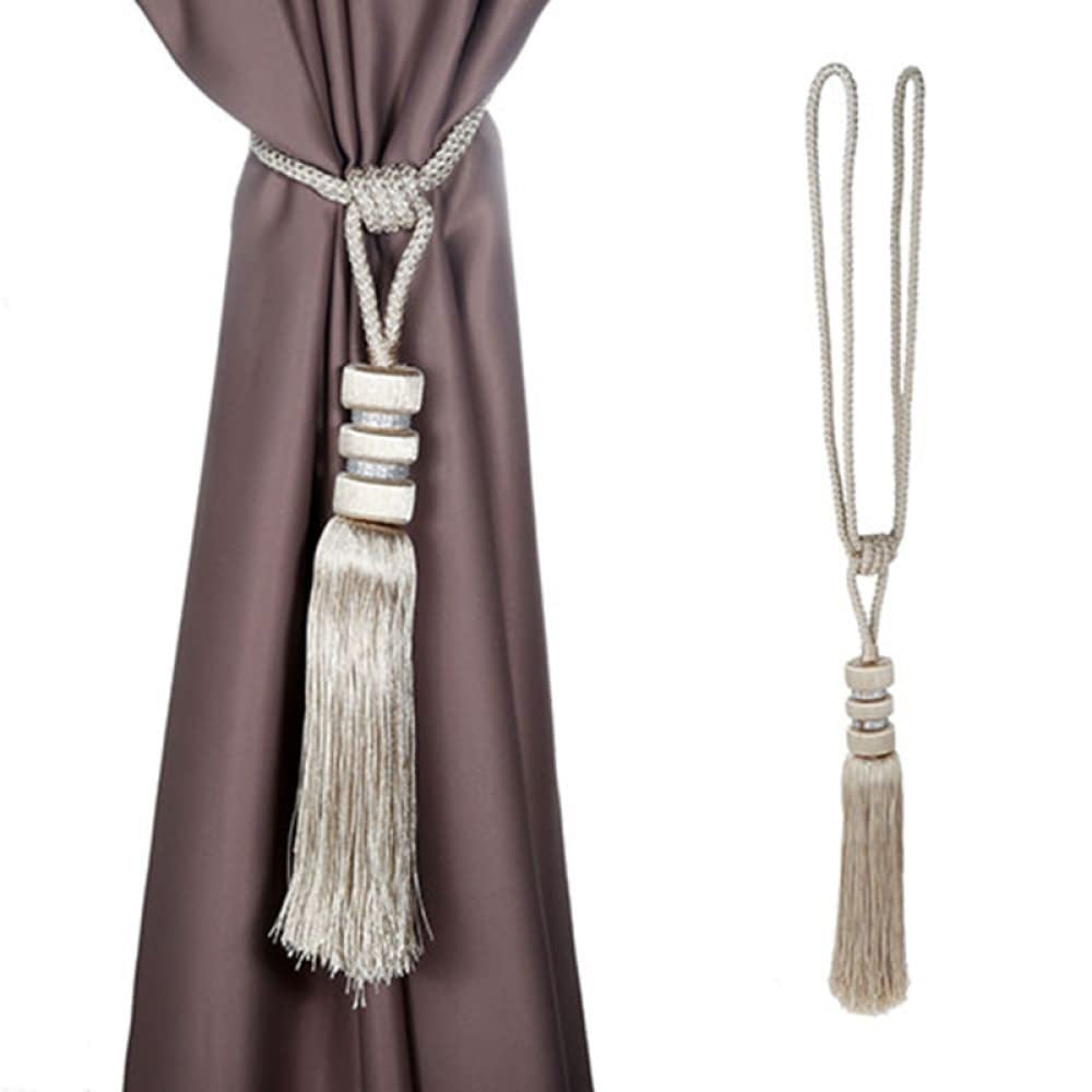 2pcs Curtain Hook Single Hanging Ball Tassels Curtains Buckle Sling Binding Tiebacks Home Bedroom Living Room Curtain Decoration,4