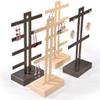 NIUBB Flashing Earrings and Necklace Display Stand Display Rack Stand Holder Earrings Hanging Storage Rack (Color : Champagne 01) view 2