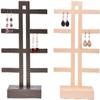 NIUBB Flashing Earrings and Necklace Display Stand Display Rack Stand Holder Earrings Hanging Storage Rack (Color : Champagne 01) view 4