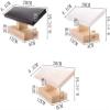 NIUBB Flashing Necklace Bracelet Holder Bracelet Storage Rack Solid Wood Window Display Props Rubber Band Display Rack (Color : White Wood Flannel) view 3