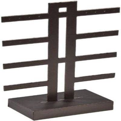 NIUBB Flashing Earrings and Necklace Display Stand Display Rack Stand Holder Earrings Hanging Storage Rack (Color : Coffee 02)