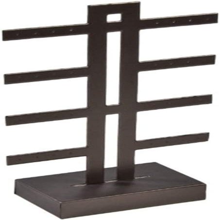 NIUBB Flashing Earrings and Necklace Display Stand Display Rack Stand Holder Earrings Hanging Storage Rack (Color : Coffee 02)