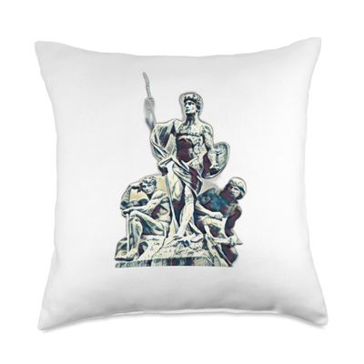 Acient Italy Roman Statue Abstract Art Teacher Throw Pillow