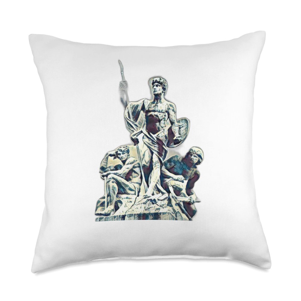 Acient Italy Roman Statue Abstract Art Teacher Throw Pillow