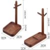 NIUBB Flashing Walnut Entrance Key Storage Rack Rack Key Hanger Debris Necklace Bracelet Ring Watch Storage Rack (Color : Walnut L) view 2