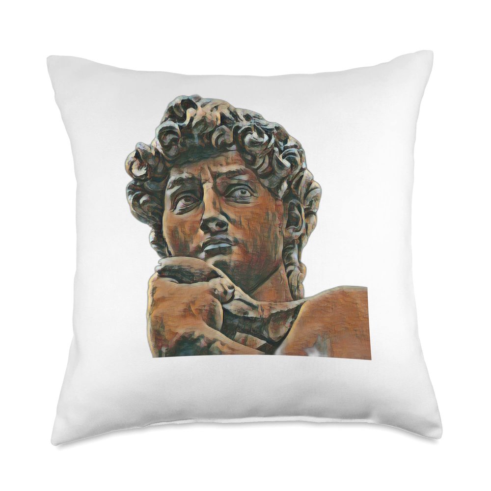 Acient Italy Roman Statue Abstract Art Teacher Throw Pillow