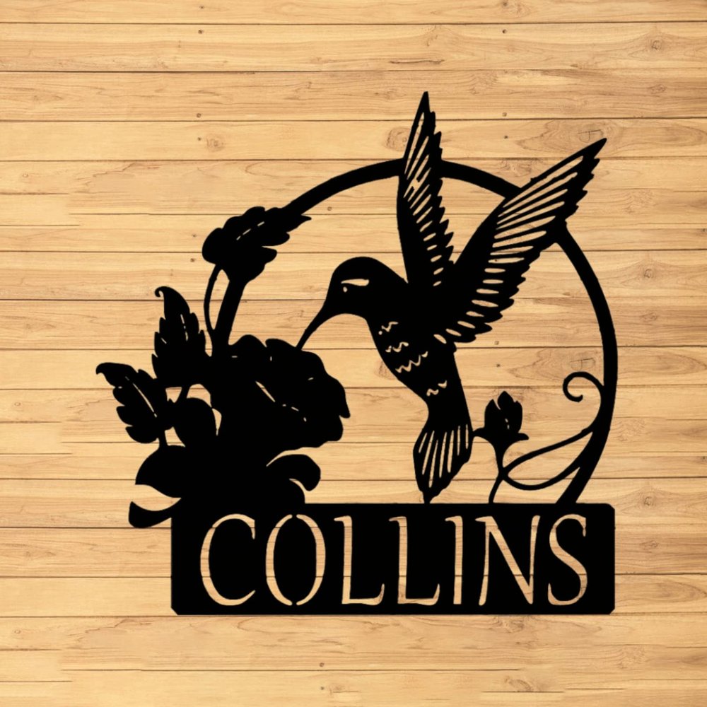 Custom Bird Metal Wall Sign - Personalized Bird Metal Wall Art - Bird Metal Wall Decor - Housewarming Gift - Custom Name Sign - Indoor Decor