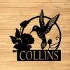 Custom Bird Metal Wall Sign - Personalized Bird Metal Wall Art - Bird Metal Wall Decor - Housewarming Gift - Custom Name Sign - Indoor Decor view 1