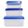 3 Assorted Rectangle Food Storage Meal Prep BPA Free Microwave Container W/Lids Extra Large Square Container Perfect for Meal Prep, Leftovers, and Kitchen Organization Microwave, Dishwasher Safe Pack view 1