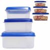 3 Assorted Rectangle Food Storage Meal Prep BPA Free Microwave Container W/Lids Extra Large Square Container Perfect for Meal Prep, Leftovers, and Kitchen Organization Microwave, Dishwasher Safe Pack view 3