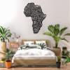Africa Metal Wall Decor Art, Fingerprint Metal Wall Map, African Map Wall Decor, Housewarming Gift, Living Room Decor, Above Bed Decor, Wall Hanging, Black Large Wall Art (27.55"x23"/ 70x58.3cm) view 2