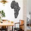 Africa Metal Wall Decor Art, Fingerprint Metal Wall Map, African Map Wall Decor, Housewarming Gift, Living Room Decor, Above Bed Decor, Wall Hanging, Black Large Wall Art (27.55"x23"/ 70x58.3cm) view 3