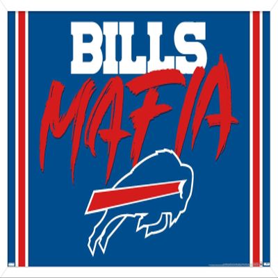 Trends International NFL Buffalo Bills - Bills Mafia Wall Poster, 22.4L x 14.7W, White Framed Version
