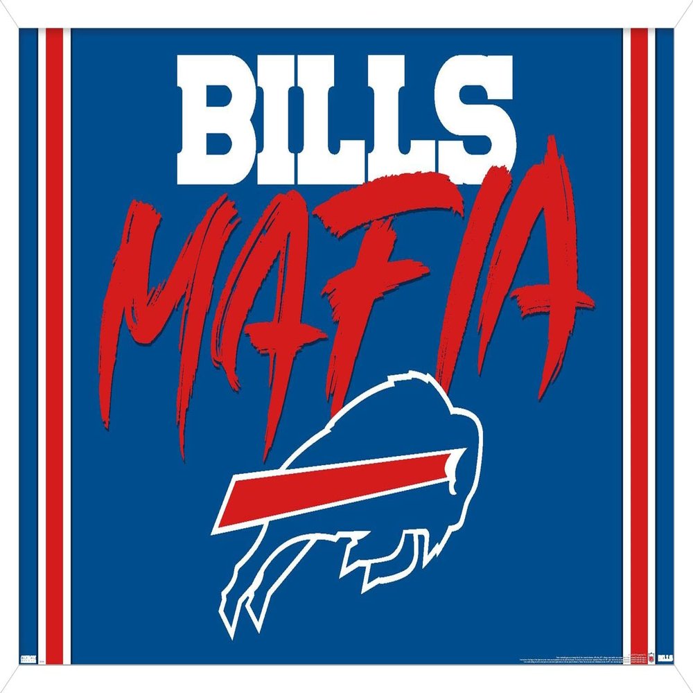 Trends International NFL Buffalo Bills - Bills Mafia Wall Poster, 22.4L x 14.7W, White Framed Version
