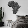 Africa Metal Wall Decor Art, Fingerprint Metal Wall Map, African Map Wall Decor, Housewarming Gift, Living Room Decor, Above Bed Decor, Wall Hanging, Black Large Wall Art (31.5"x26.2"/80x66.6cm) view 4