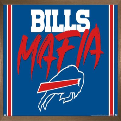 Trends International NFL Buffalo Bills - Bills Mafia Wall Poster, 34L x 22.4W, Bronze Framed Version