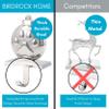 BIRDROCK HOME Christmas Stocking Holders for Mantle - Weighted Metal Hanger for Stockings & Holiday Decor - Sturdy Metal Hook for Fireplace, Staircase & Shelf - Non-Scratch Base - Dog Paw Print view 3