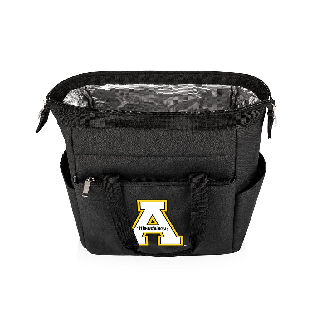 Picnic TIME NCAA App State Mountaineers On The Go Lunch Bag, Soft Cooler Lunch Box, Insulated Lunch Bag, (Black) 10 x 6 x 10.5