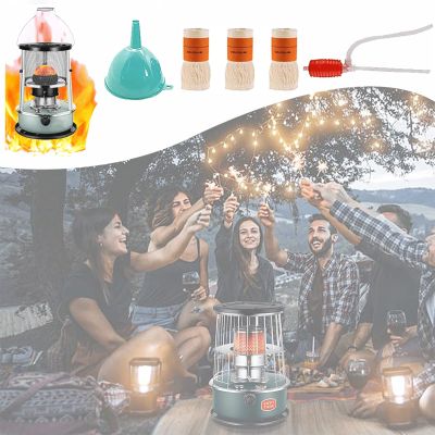 Yufenj Kerosene Heaters for Indoor Use,Non Electric Heater, Kerosene Stove Heater with Stove Bag Lightweight Portable Stainless Steel Glass Burner for Indoor Camping - 4.6L