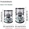 Yufenj Kerosene Heaters for Indoor Use,Non Electric Heater, Kerosene Stove Heater with Stove Bag Lightweight Portable Stainless Steel Glass Burner for Indoor Camping - 4.6L view 2
