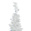 Northlight Tinsel Pop-Up Artificial Christmas Tree Blue Lights, 6', White view 3
